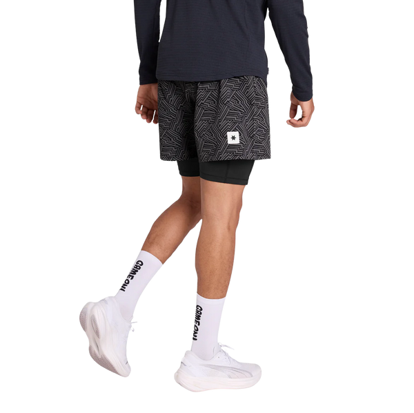 Saysky - Men's Reflective Pace 2 in 1 Shorts 5"