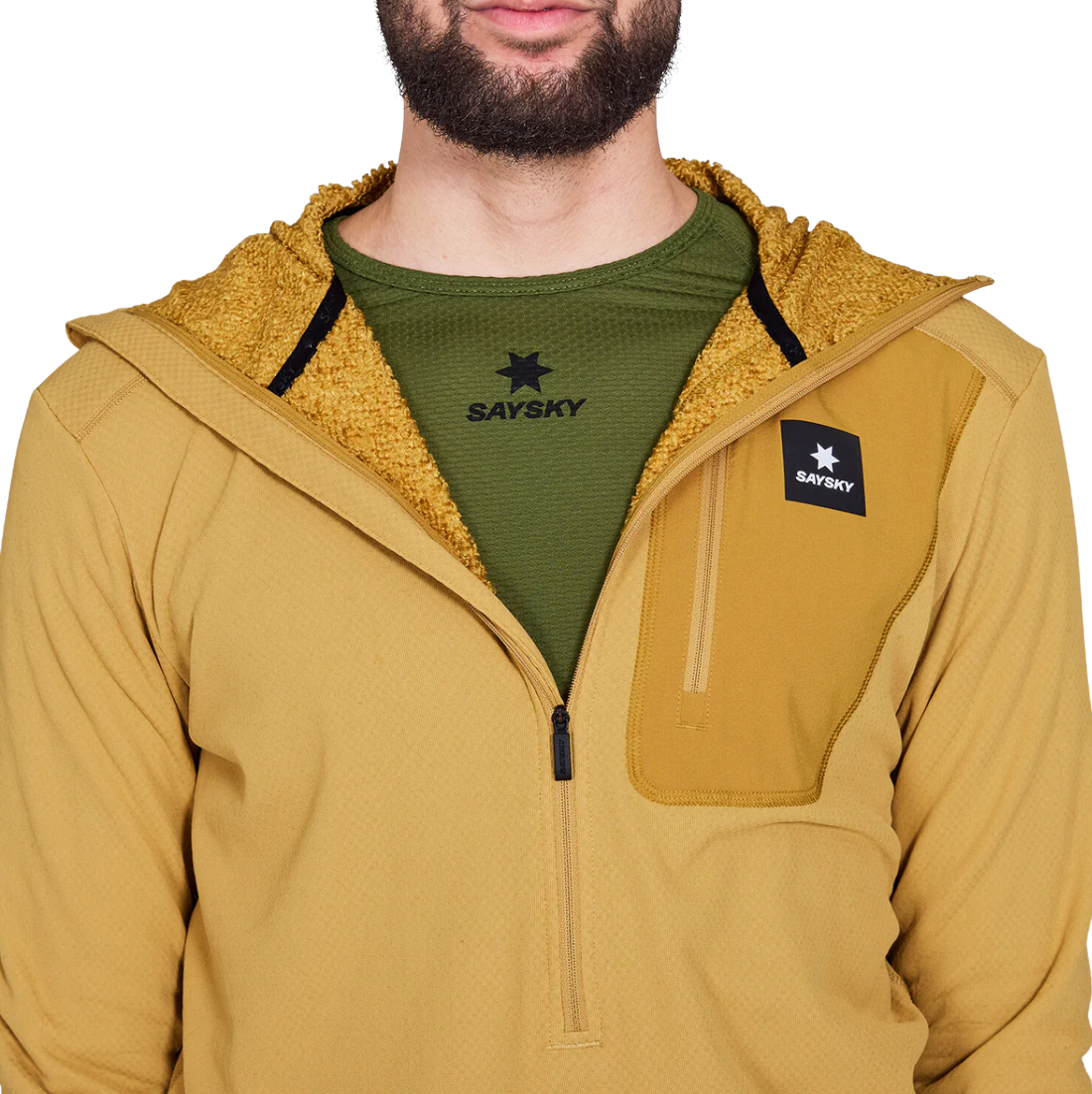 Saysky Men's Combat Half Zip Fleece Hoodie