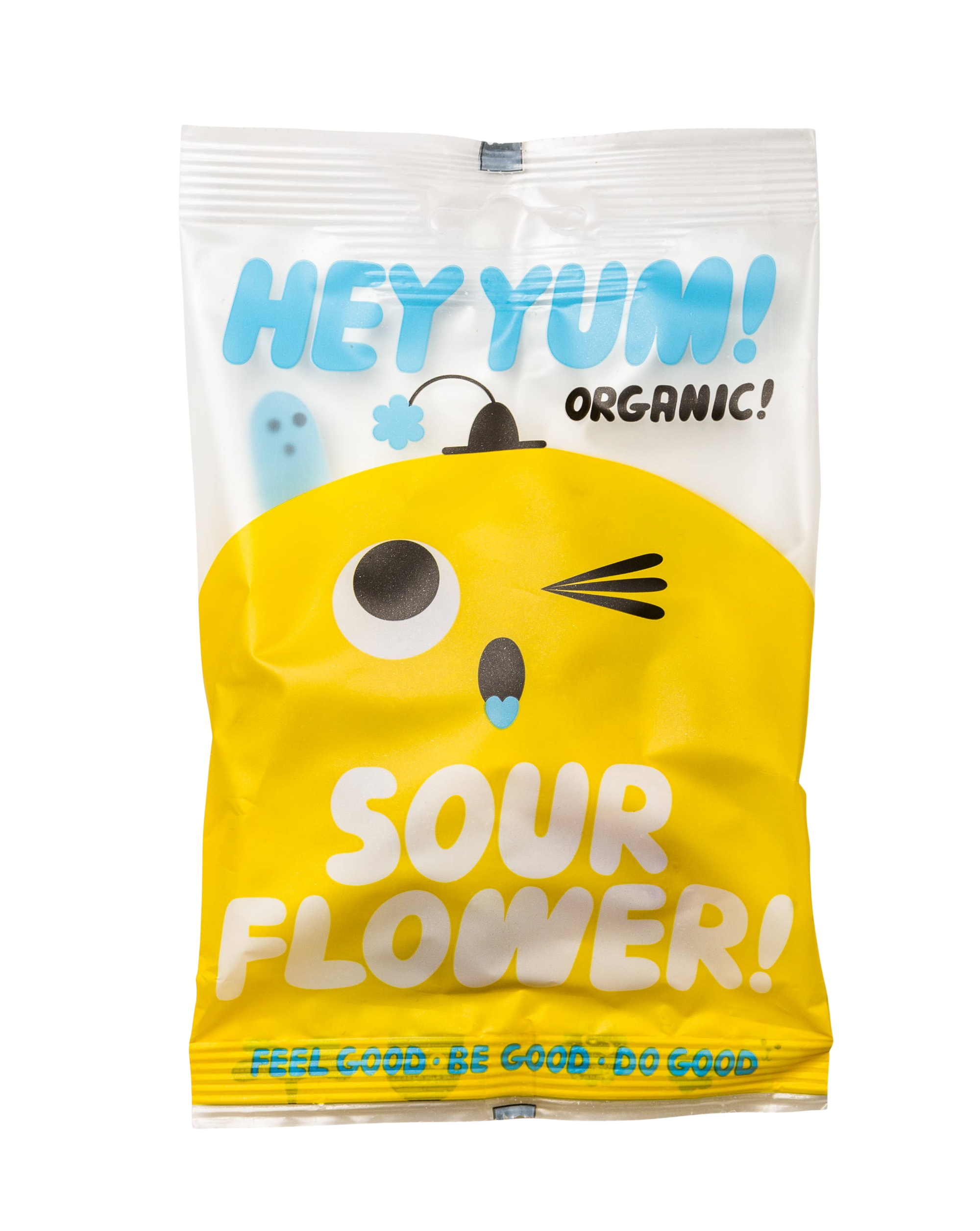 HEY YUM! Sour Flower - Organic Sour Fruit Gummies, 100 g