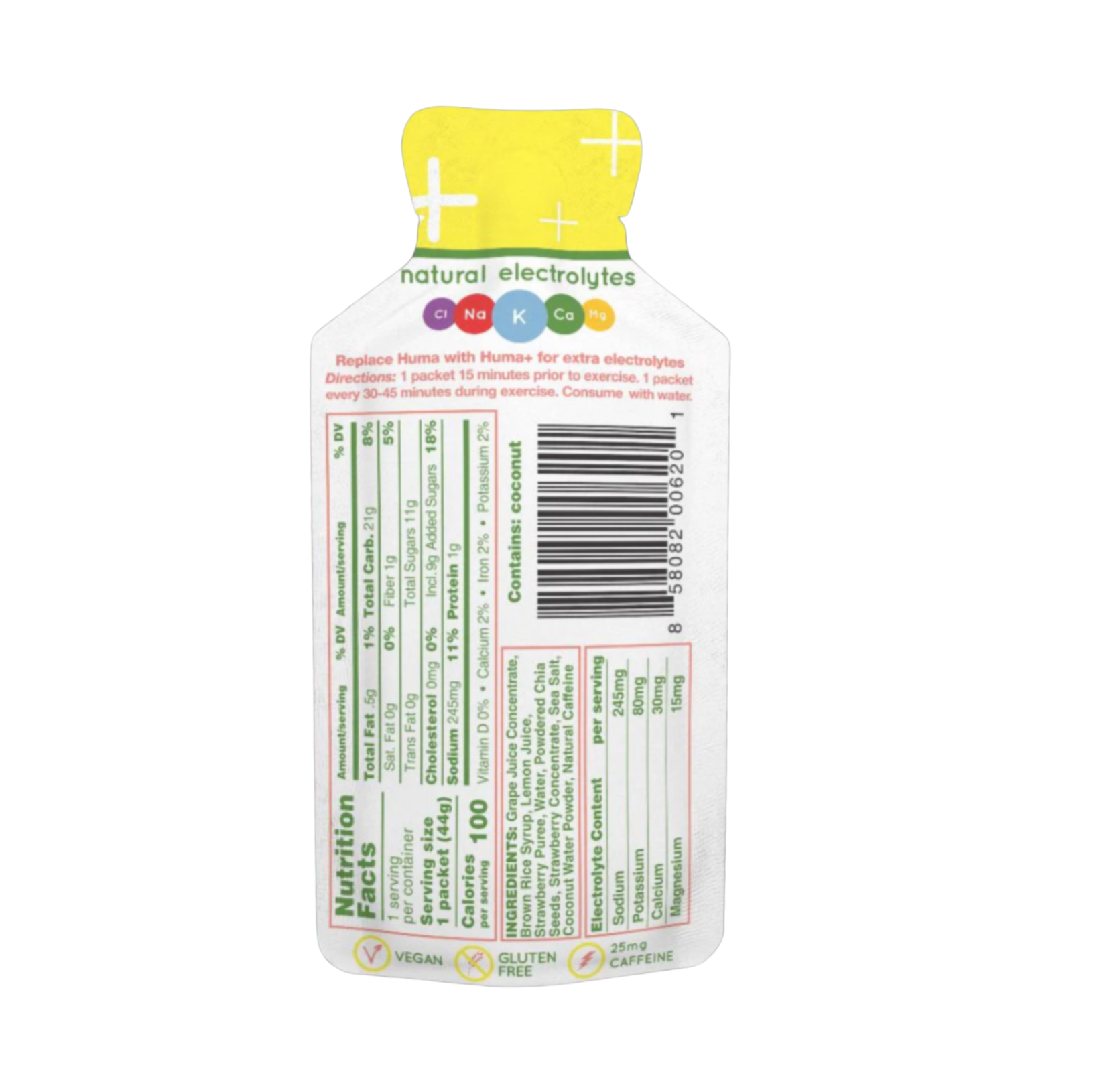 Hüma - Strawberry Lemonade Energy Gel PLUS