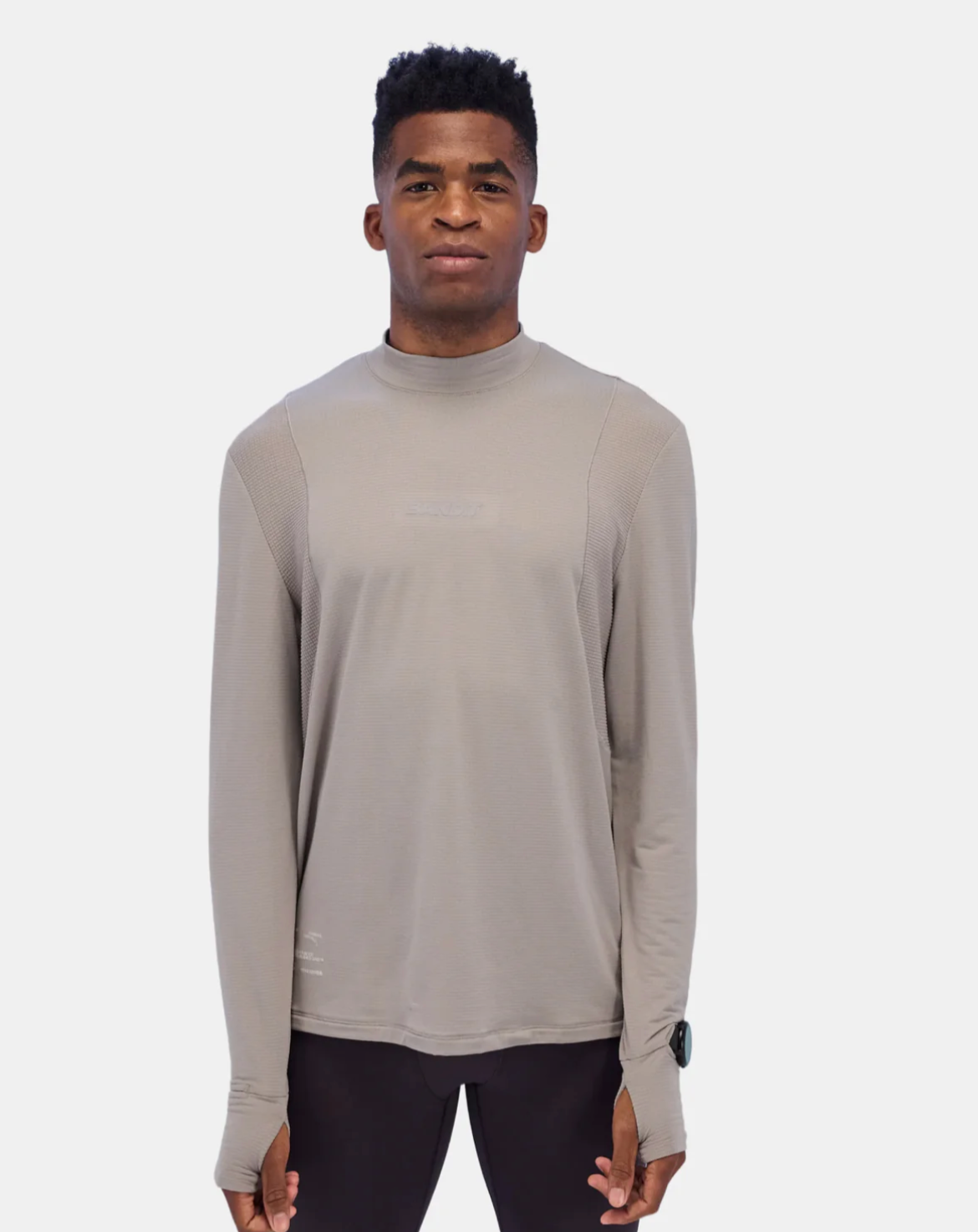 Bandit Running Men's AuraGrid™ Mockneck Long Sleeve